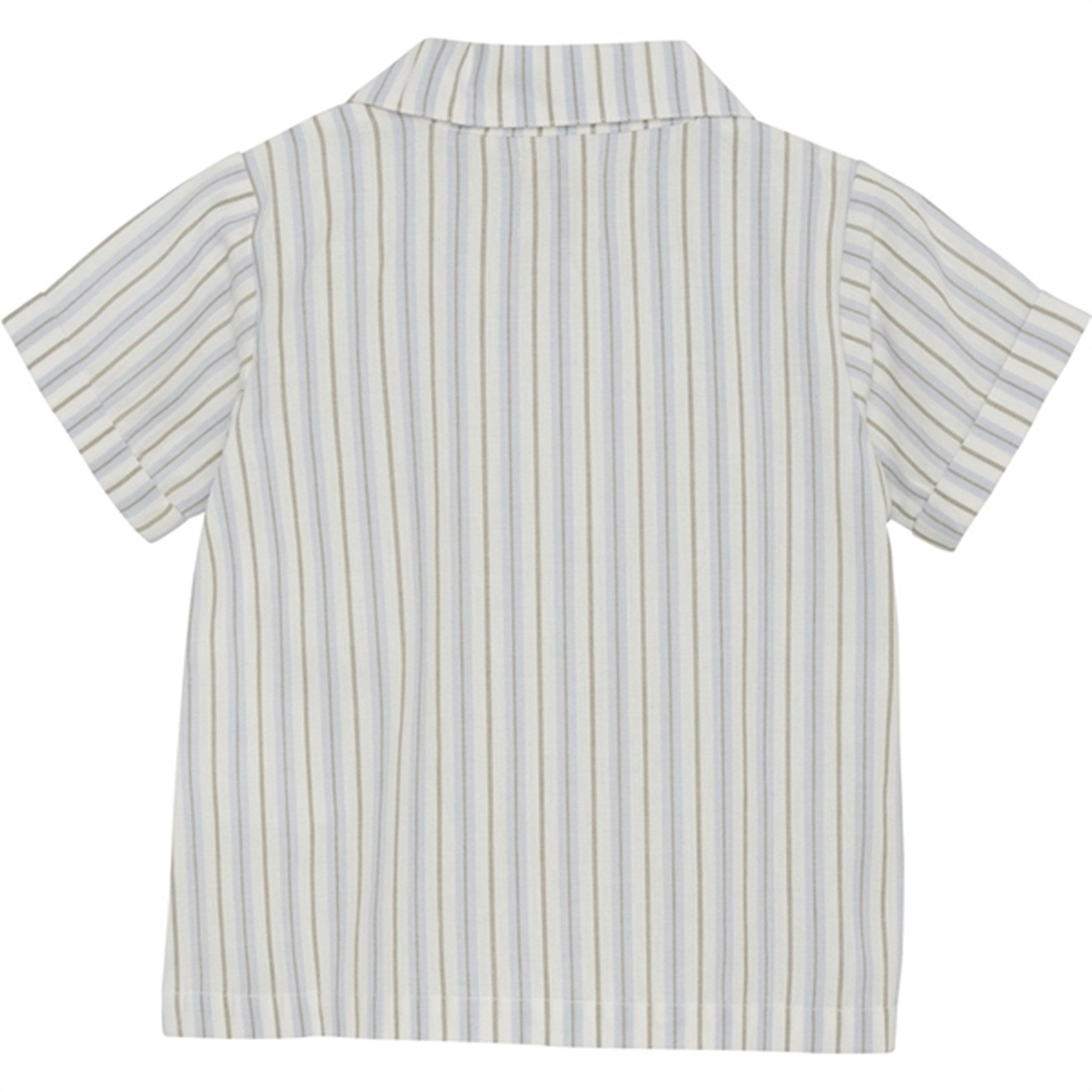 Huttelihut Woven Stripe Silver Sage Skjorte 3
