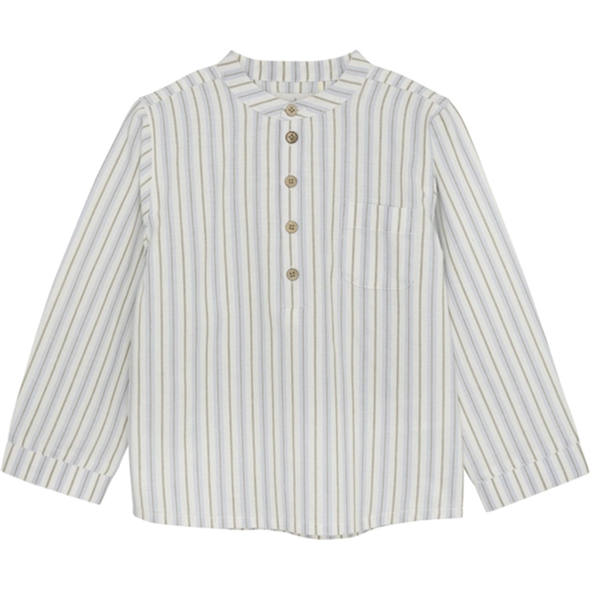 Huttelihut Woven Stripe Silver Sage Skjorte