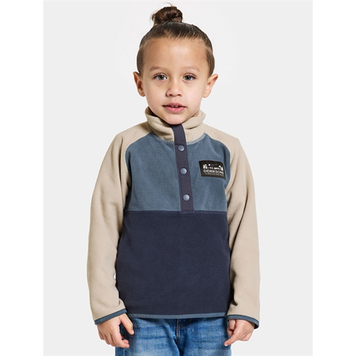 Didriksons Navy Monte Kids Fleece Jakke