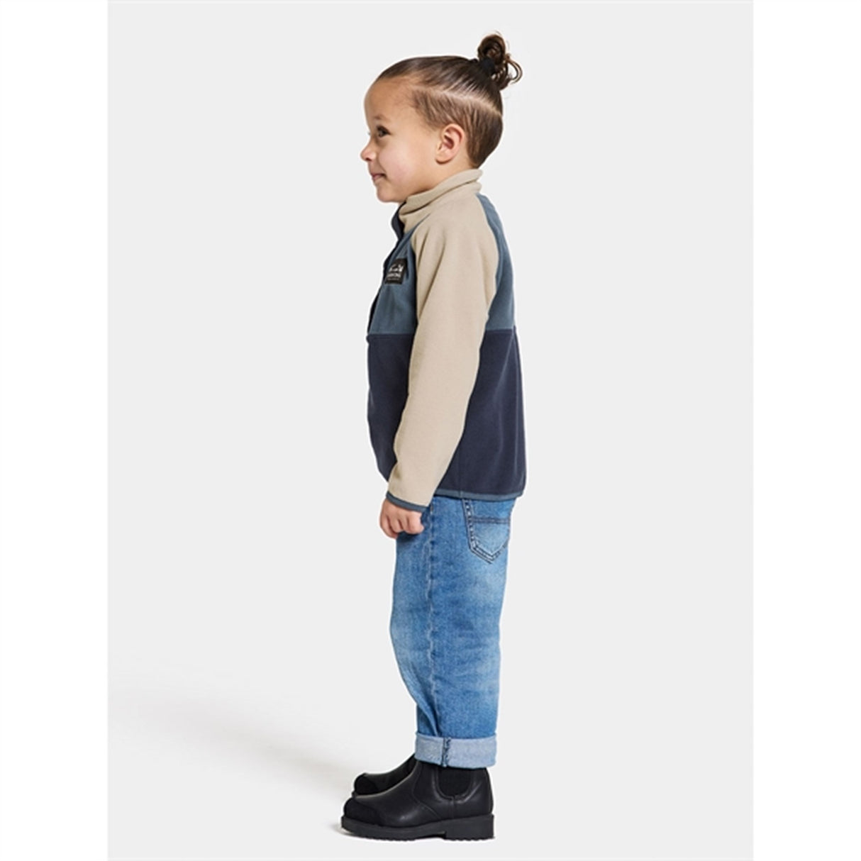 Didriksons Navy Monte Kids Fleece Jakke