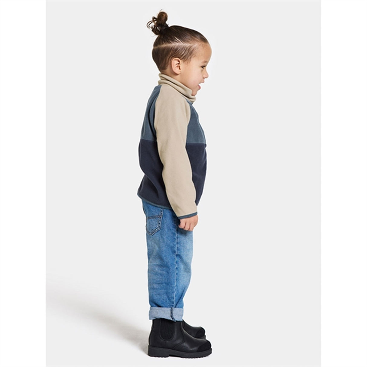 Didriksons Navy Monte Kids Fleece Jakke