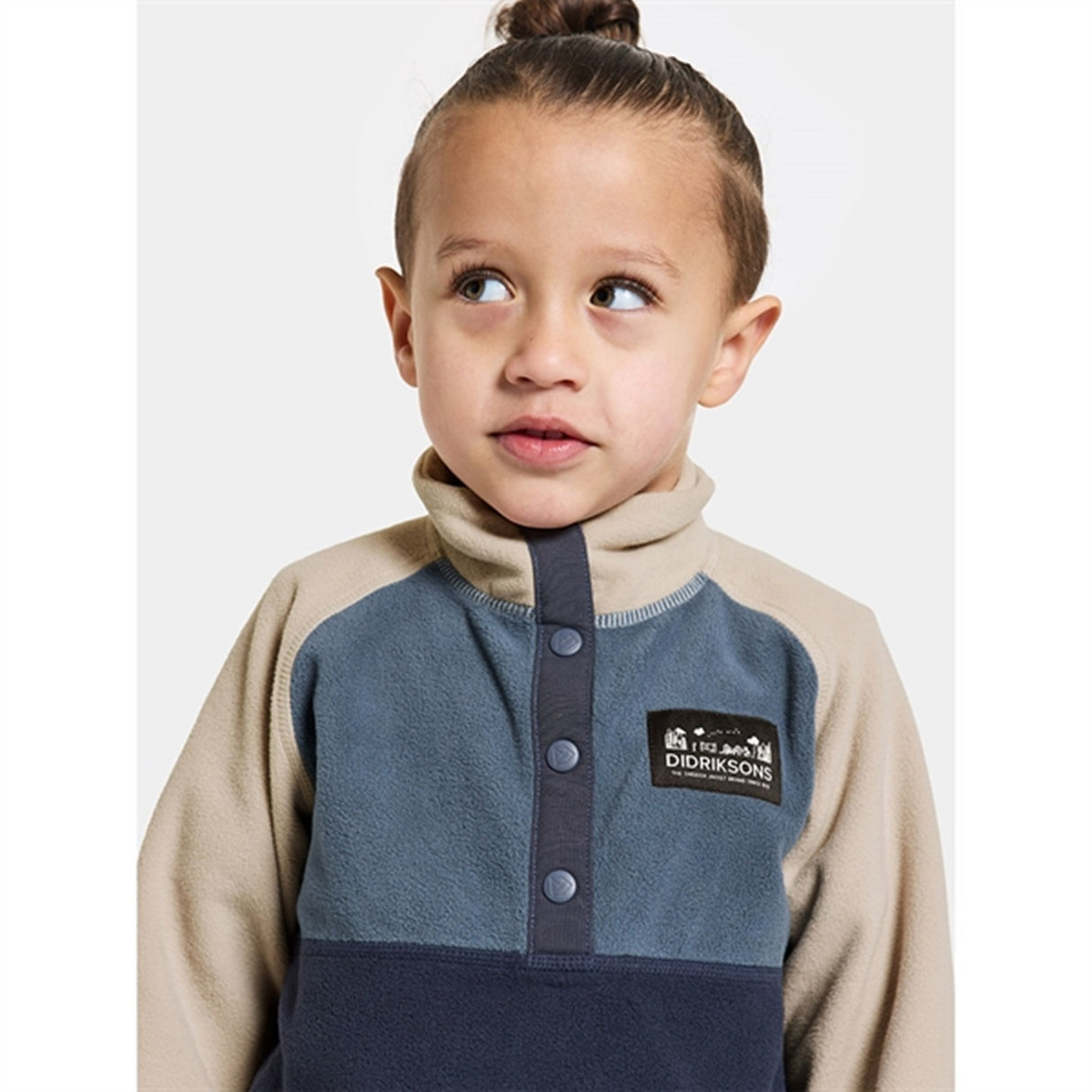 Didriksons Navy Monte Kids Fleece Jakke