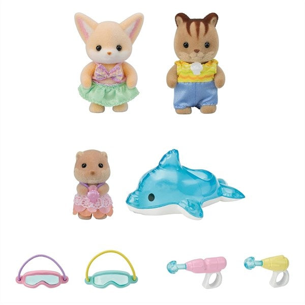 Sylvanian Families® Barnehagevenner - Svømmebasseng Trio