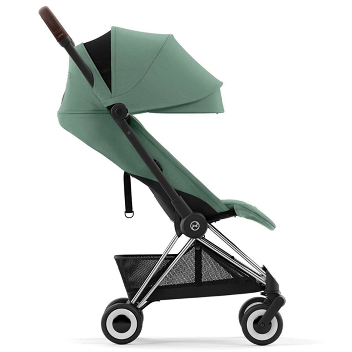 Cybex Coya Barnevogn Chrome Dark Brown Leaf Dark Green 4