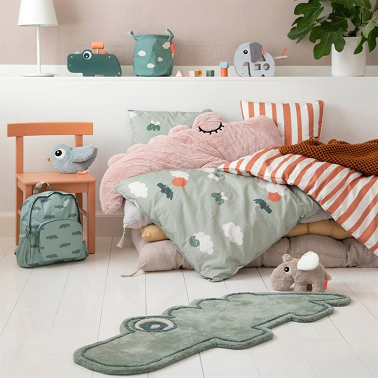 Done by Deer Tæppe Croco Green