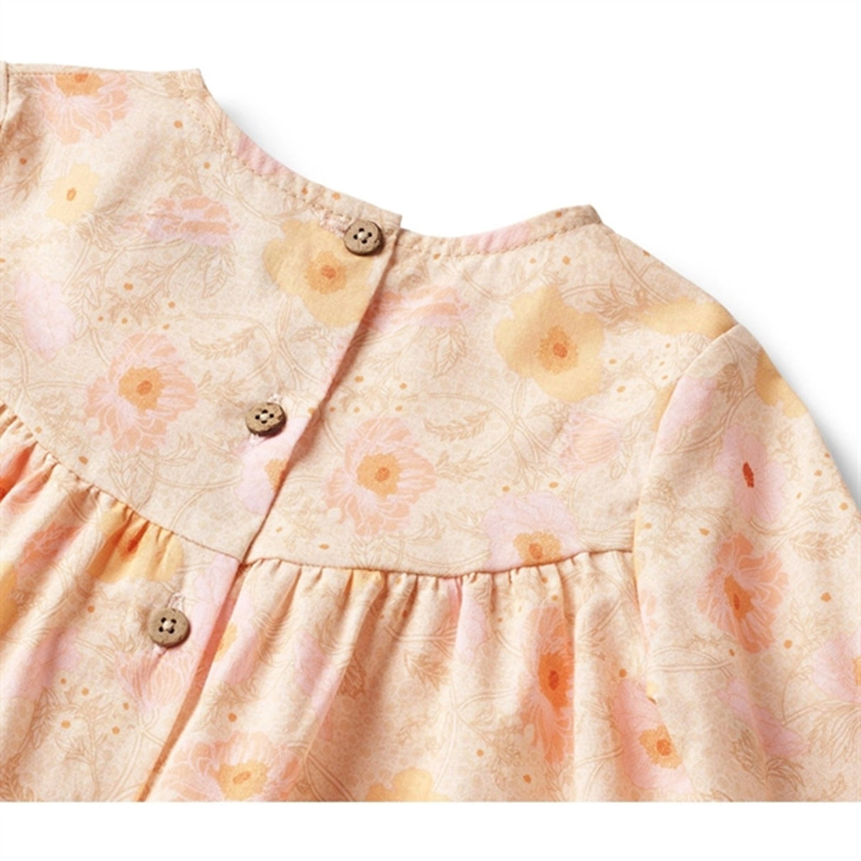 Wheat Alabaster Flower Bobbles Kjole Fenja