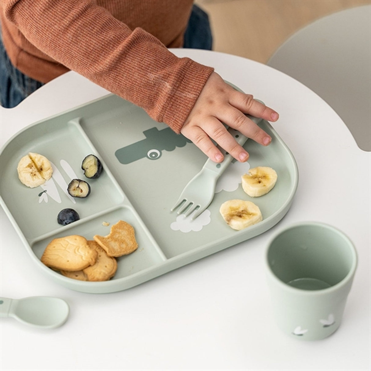 Done by Deer Foodie Mini Kopp Croco Green