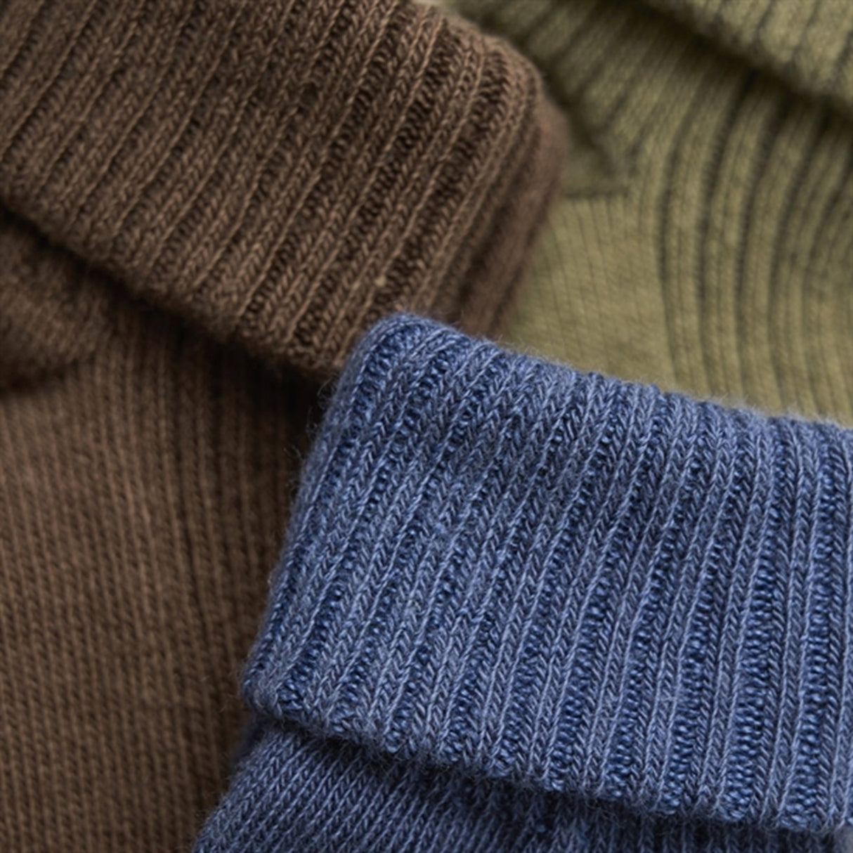 Minymo Dark Olive Sokker Baby 3-pakning NOOS