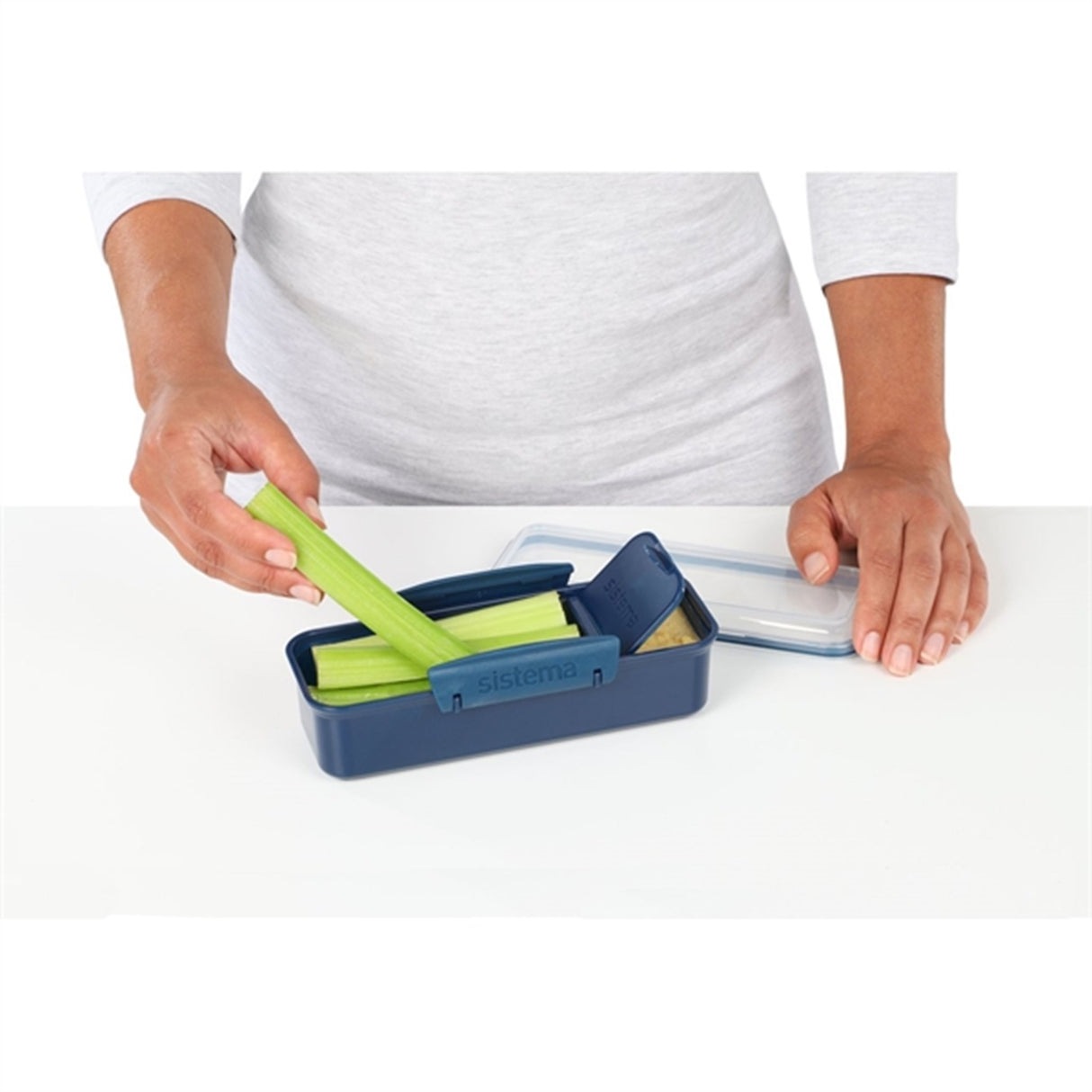 Sistema Renew Snack Attack Matboks 410 ml Blå