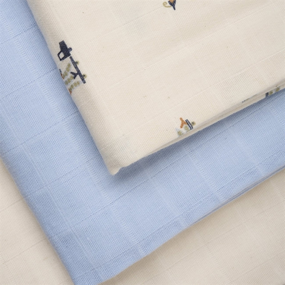 Pippi Økologiske Stoll Bleier 4-pakning Celestial Blue