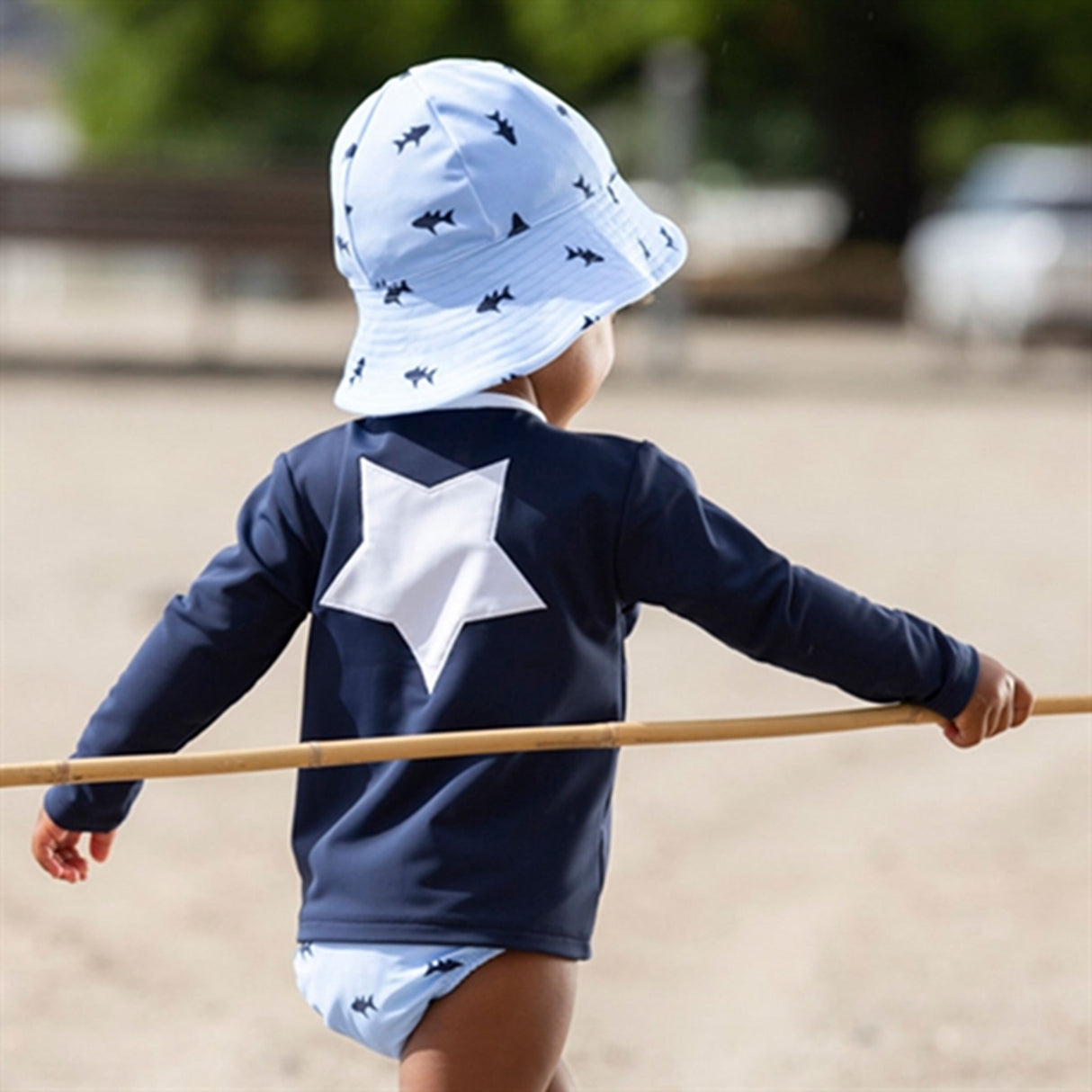 Petit Crabe Blue Etoile Star Badebluse m. Lynlås