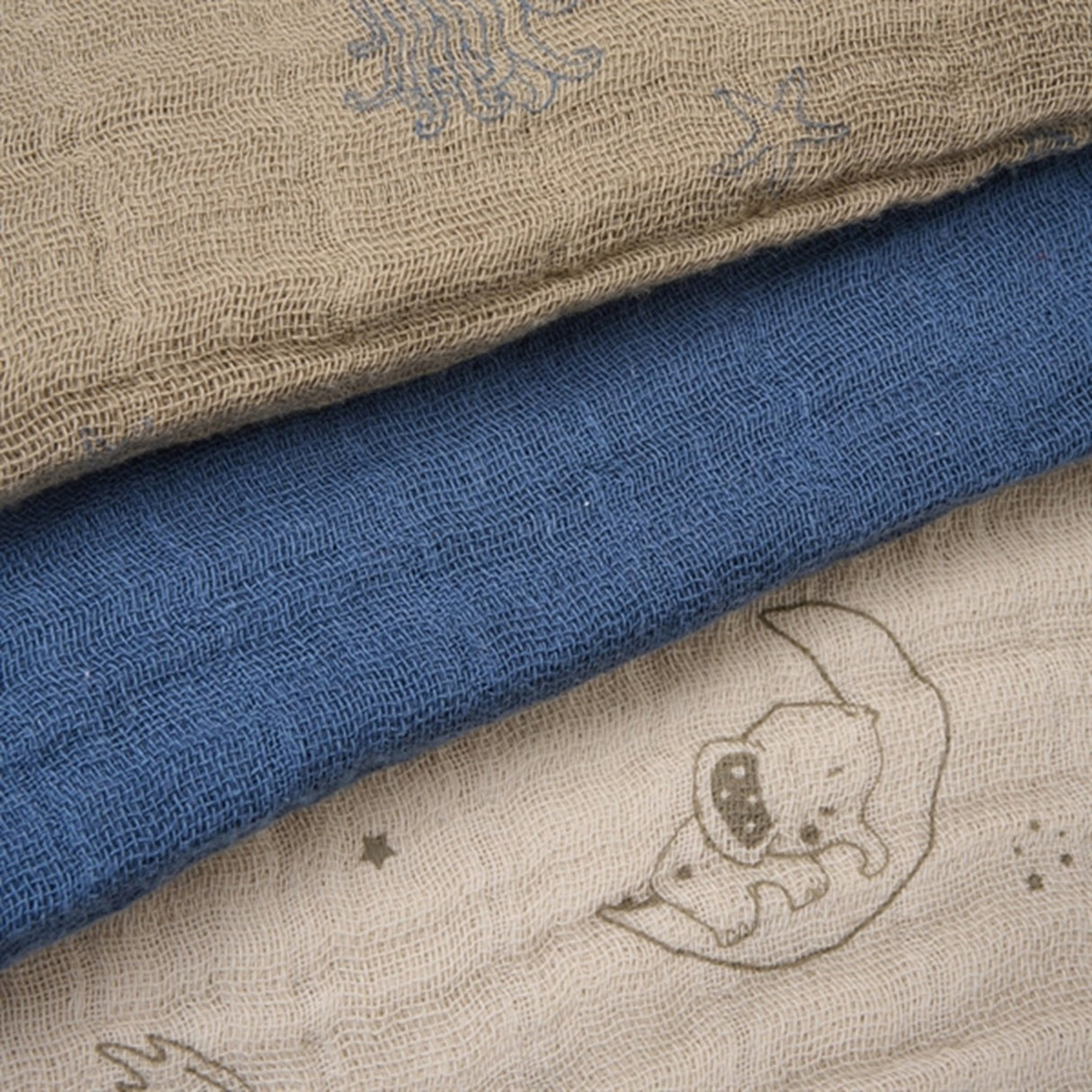 Pippi Økologiske Stoll Bleier 6-pakning China Blue