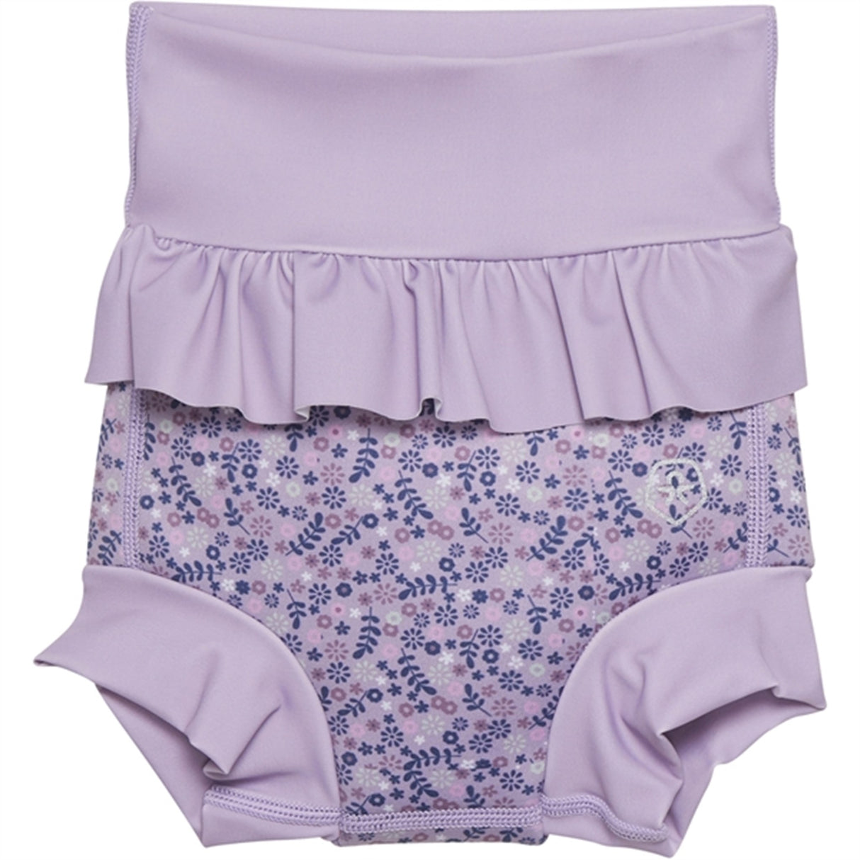 Color Kids Babybadebukser med Frill AOP Lavender Mist