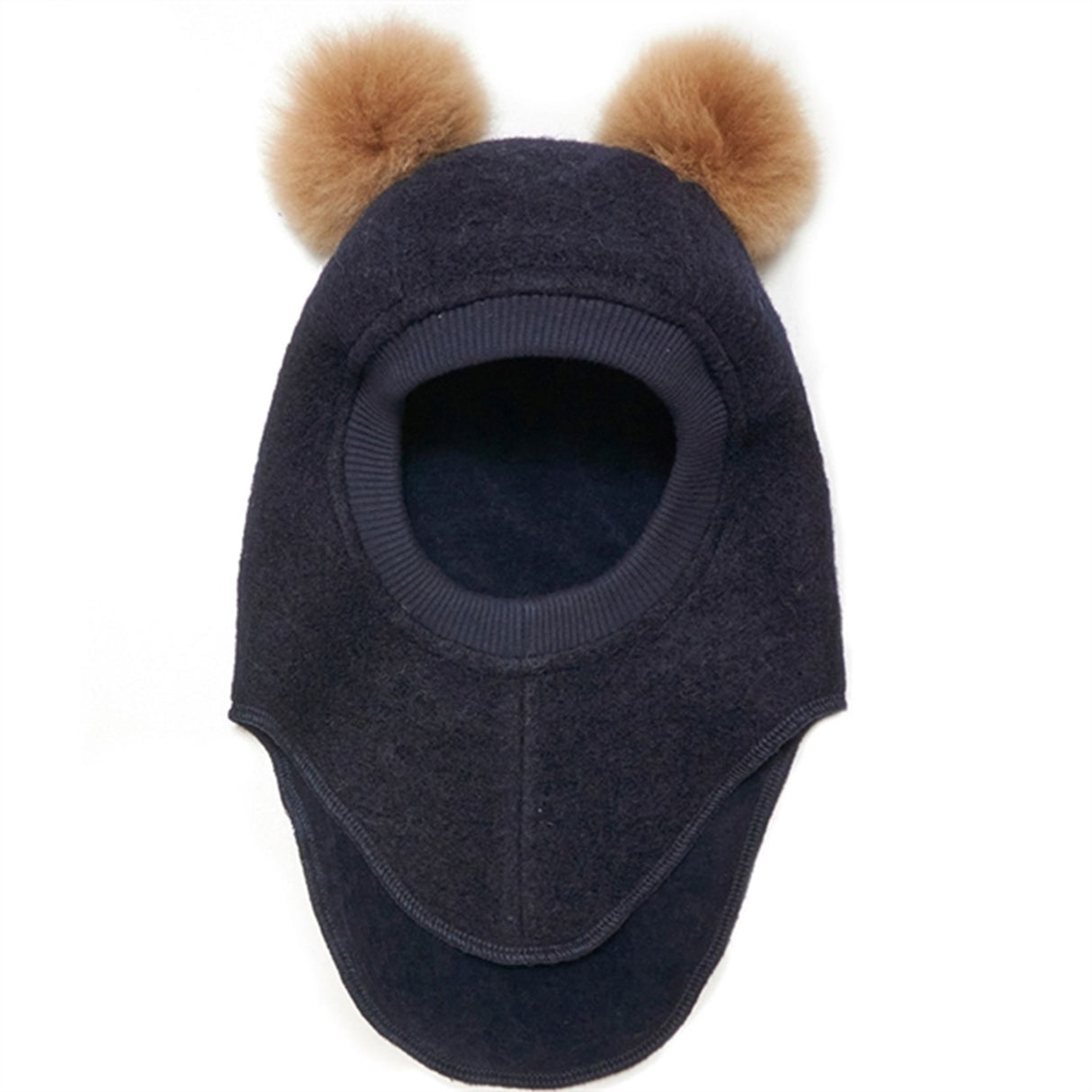 Huttelihut Elefantlue m. Alpaca Pompoms Big Bear Dark Navy