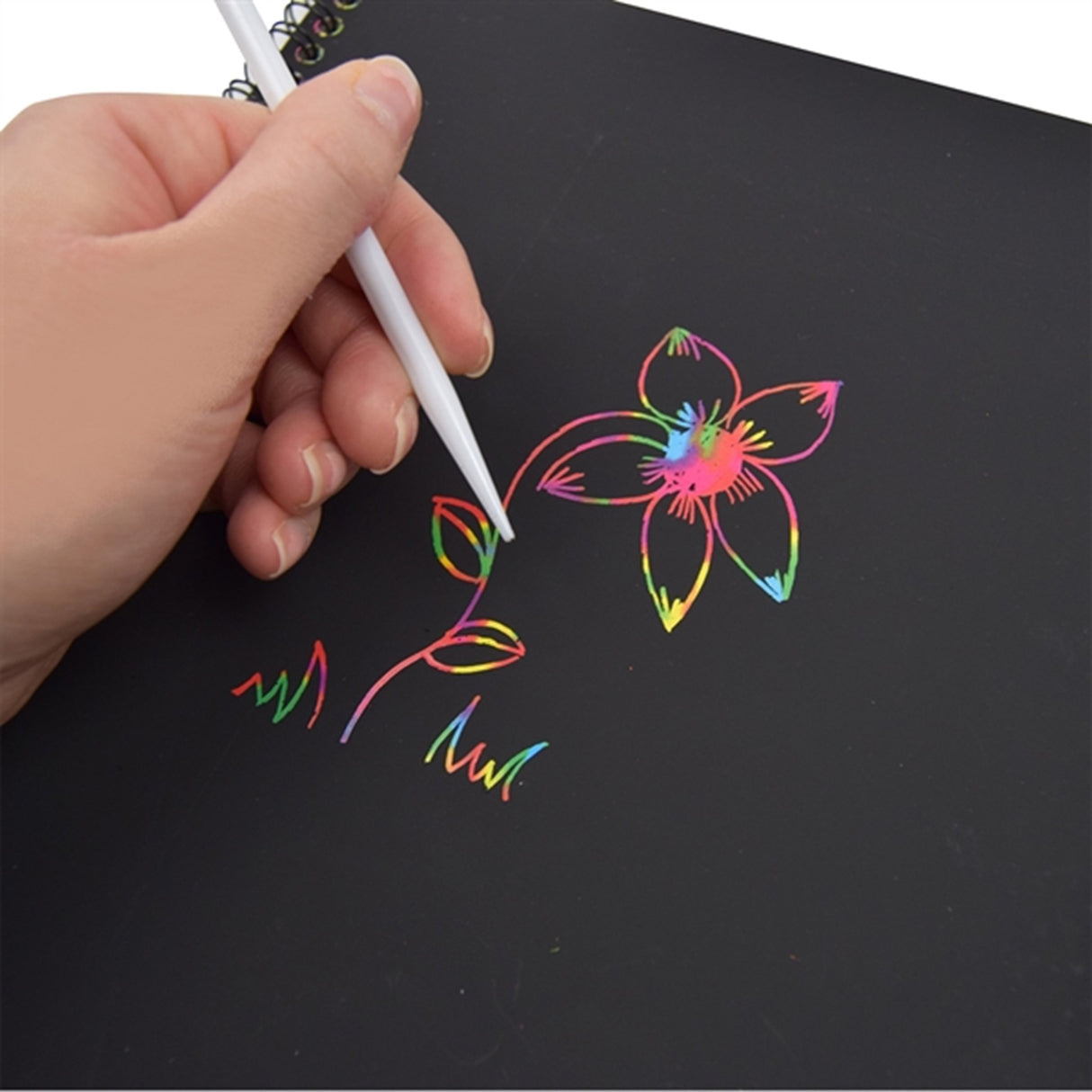 Pocket Money Magisk Color Scratch Bok A4 10 Sider med Pen