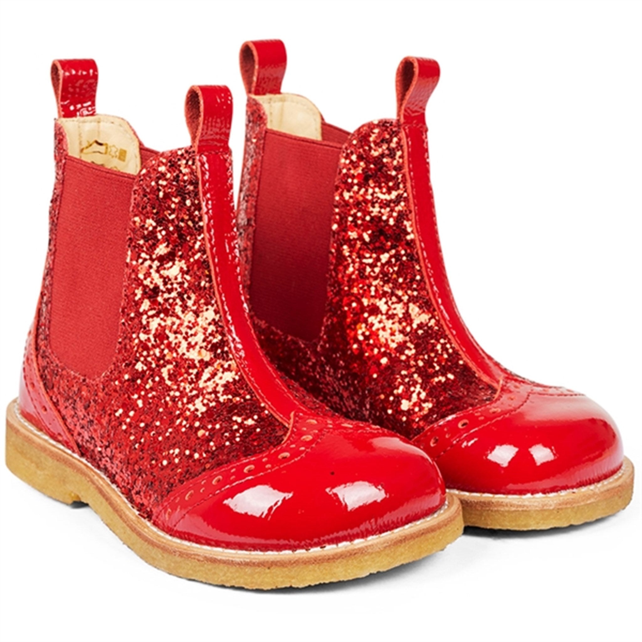 Angulus Chelsea Støvler Med Glitter Red/Red/Red Elastic