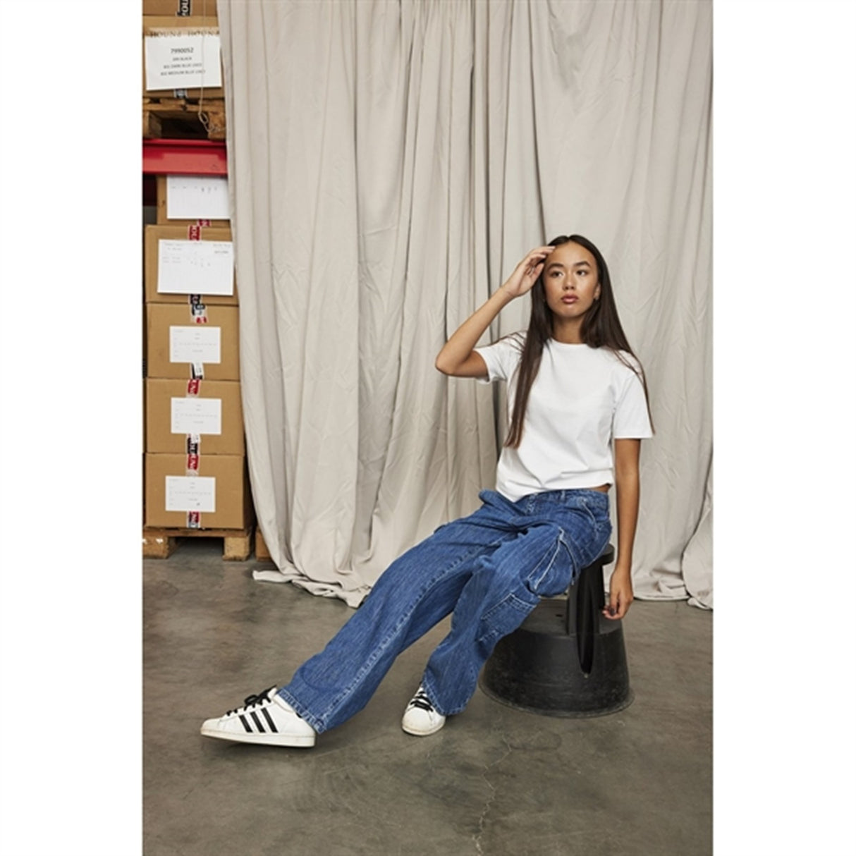 HOUNd Denim Cargo Bukser Dark Blue Used