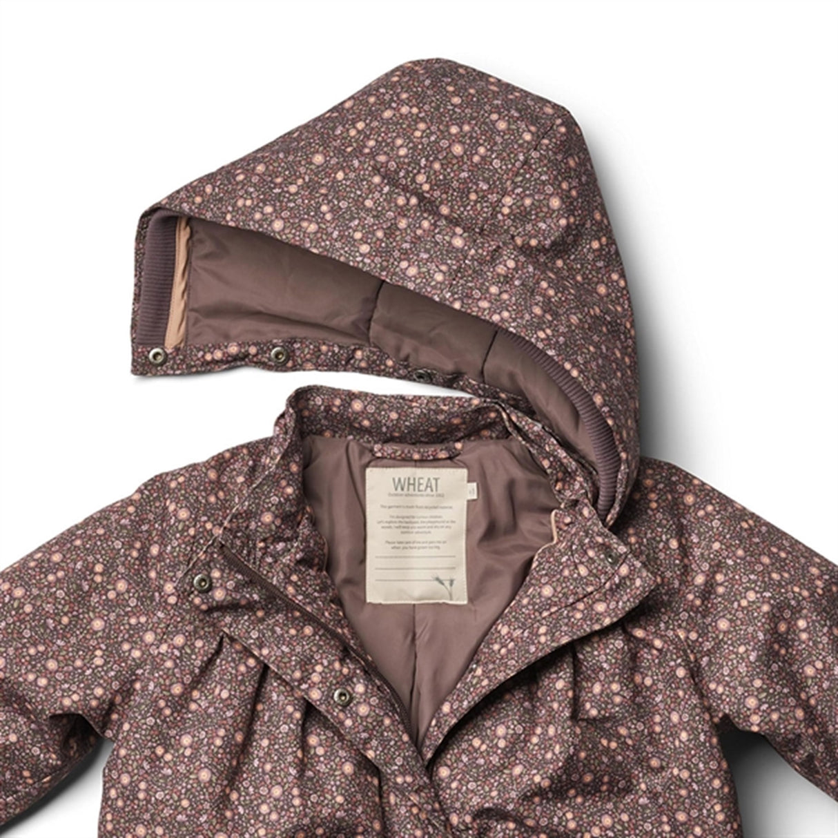 Wheat Jakke Mimmi Tech Eggplant Buttercups