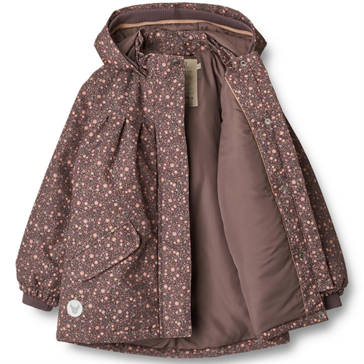 Wheat Jakke Mimmi Tech Eggplant Buttercups