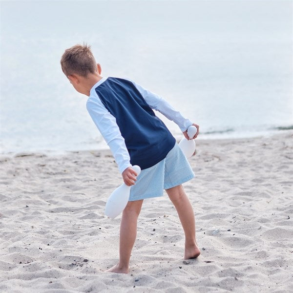 Petit Crabe Blue/White Raglan UV Badegenser