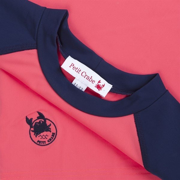 Petit Crabe Nectarine/Blue Raglan UV Badegenser