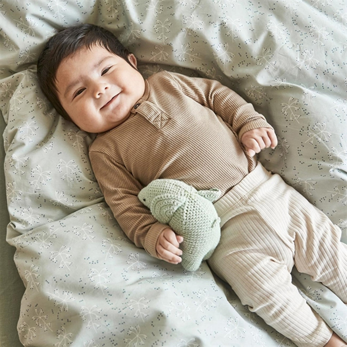 Leander sengetøy Meadow Sage Green