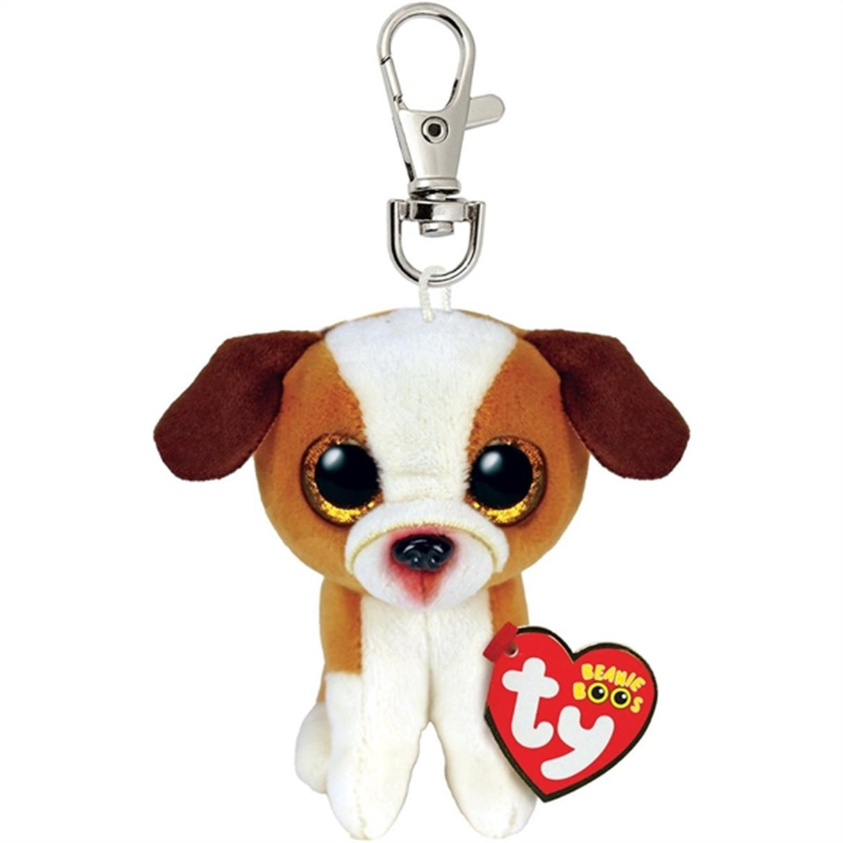TY Beanie Boos Hugo - Brown/White Hund Clip