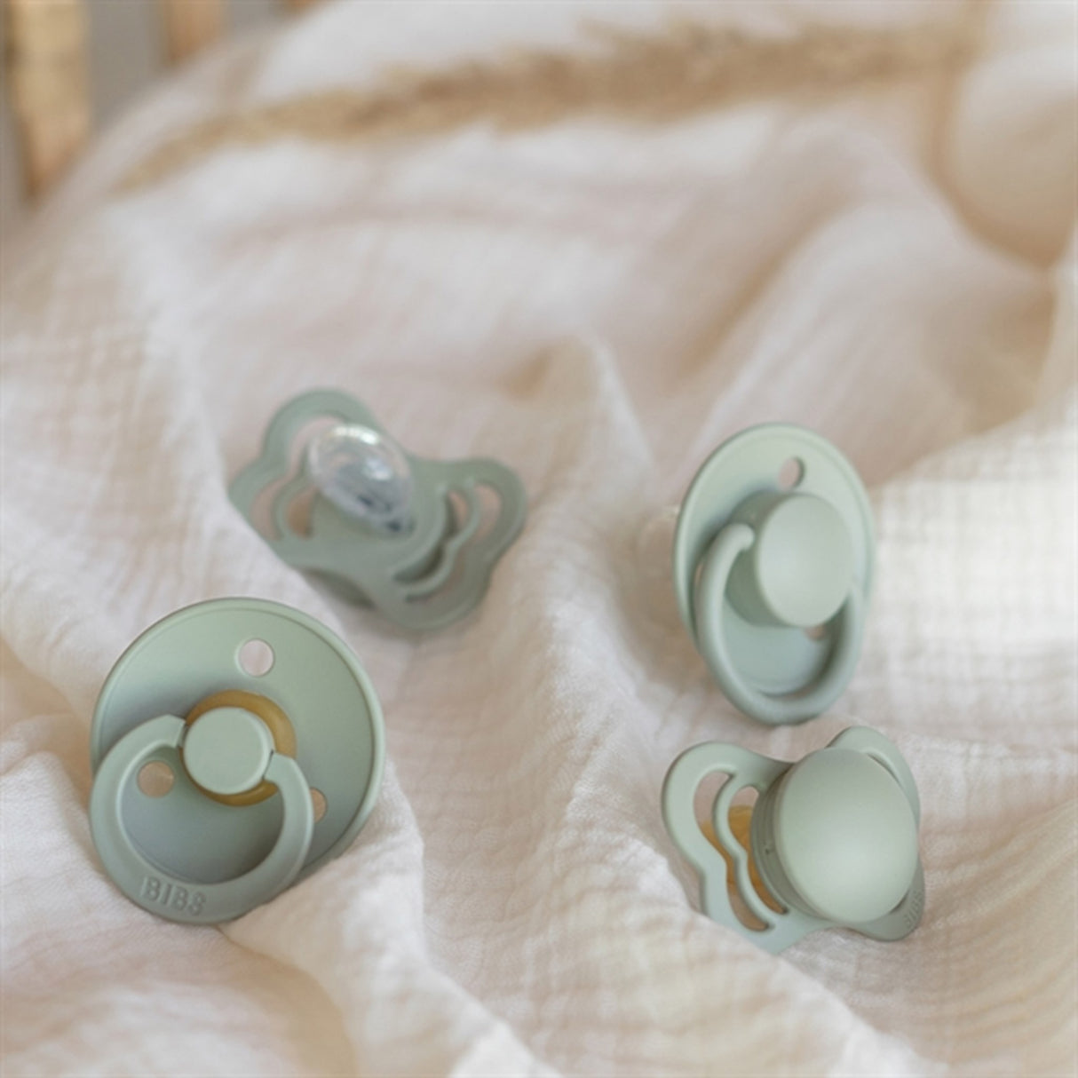 Bibs Try-it Collection Silikone/Naturgummi Sutter 4-pak Sage