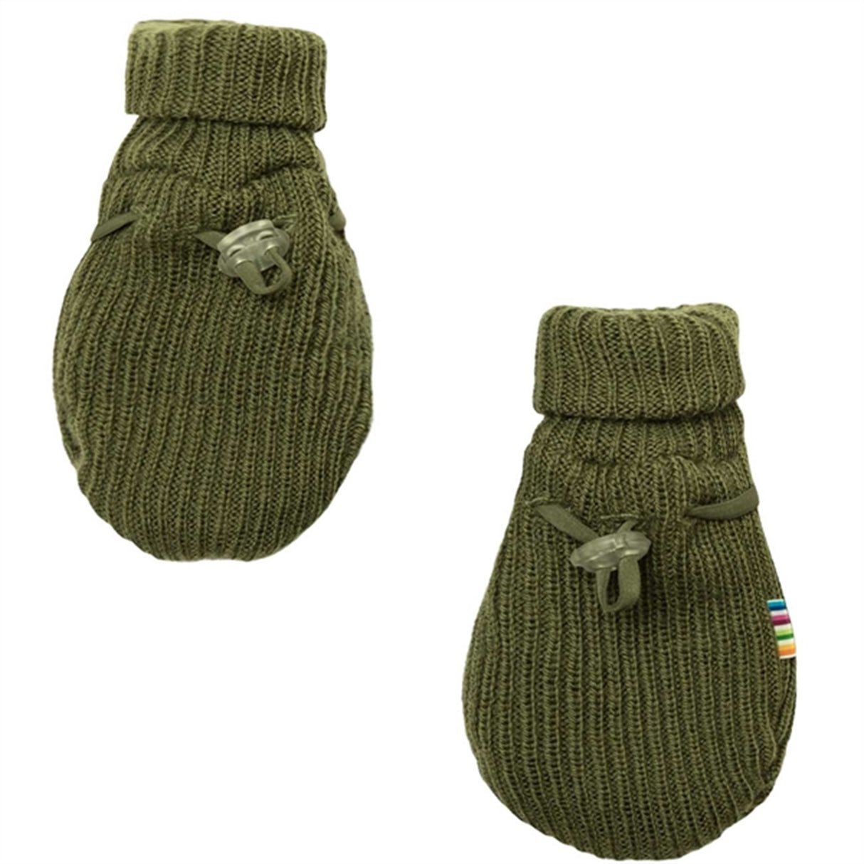 Joha Uld Rib Mørk Salvie Dobbelt Lag Vanter