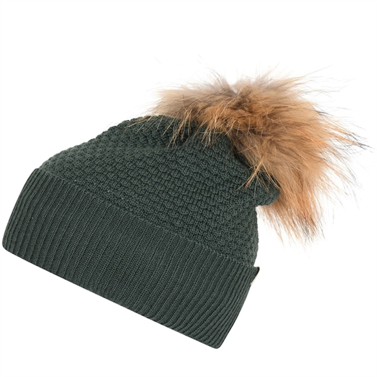 MP 97500 Chunky Oslo Ull Beanie m. Raccoon Dusty Ivy 27