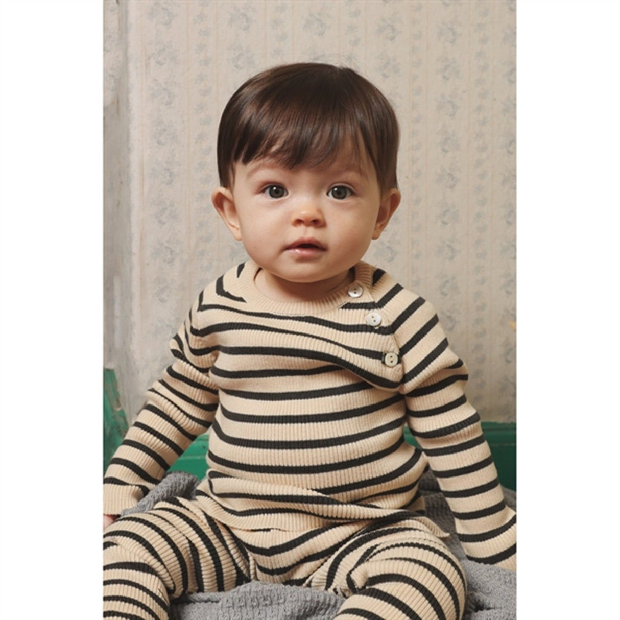 Flöss Flye Strikk sweater Noir/Warm cotton