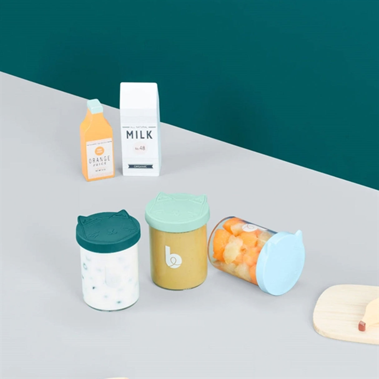 Babymoov ISY Glassbøtter - 6x 250ml + 3x 120ml