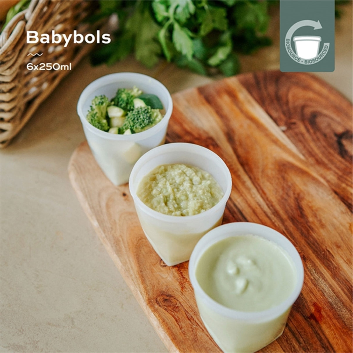 Babymoov ECO madbøtter - 6x 250ml