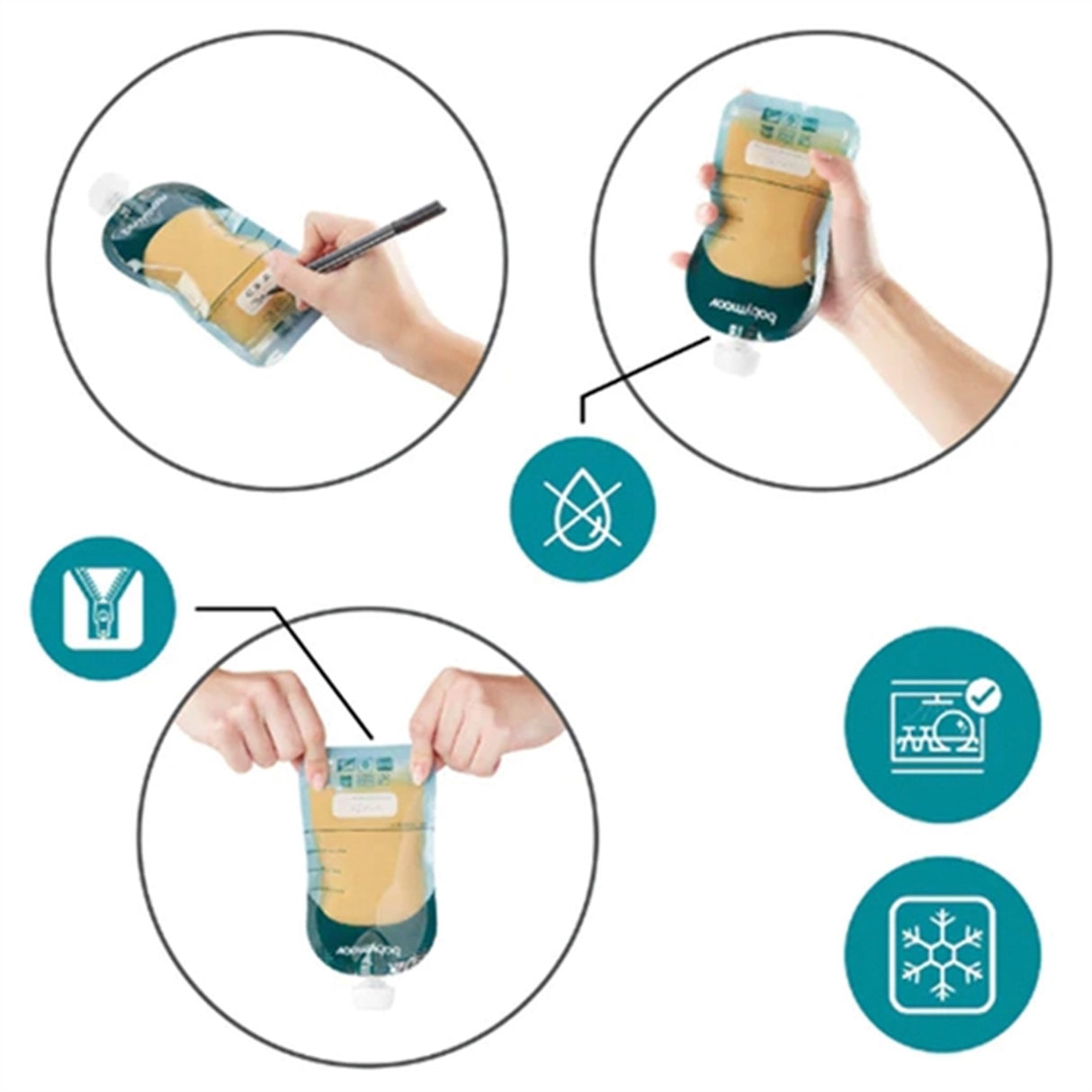 Babymoov ISY Gjenbrukbare Matposer - 20 stk.