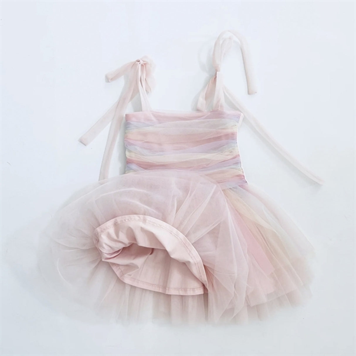 Dolly by Le Petit Tom Unicorn Rainbow Ballerinasko Tulle Tutu Kjole Rainbow Pastel