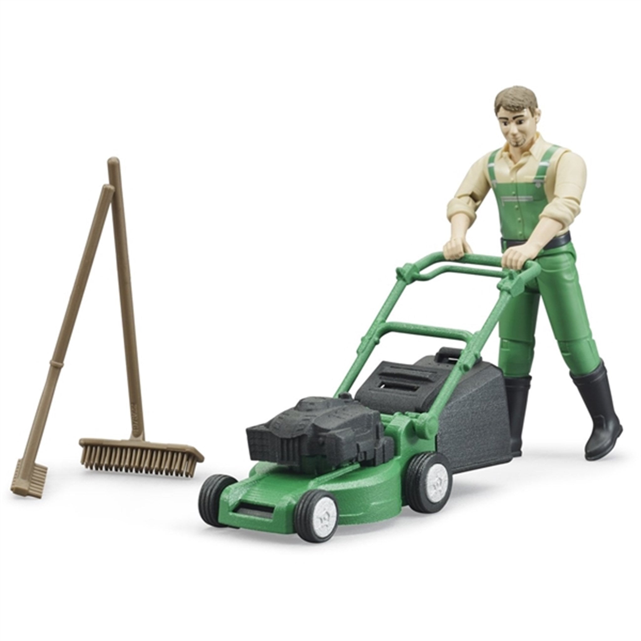 Bruder Bworld Gardener with Lawn Mower and Equipment 4