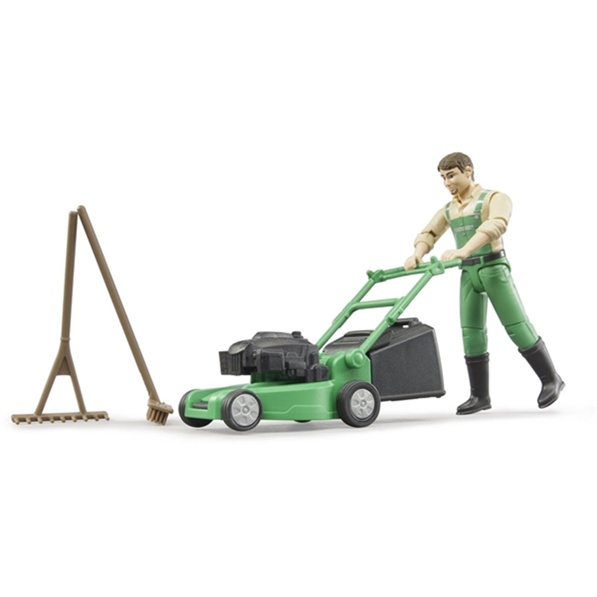 Bruder Bworld Gardener with Lawn Mower and Equipment