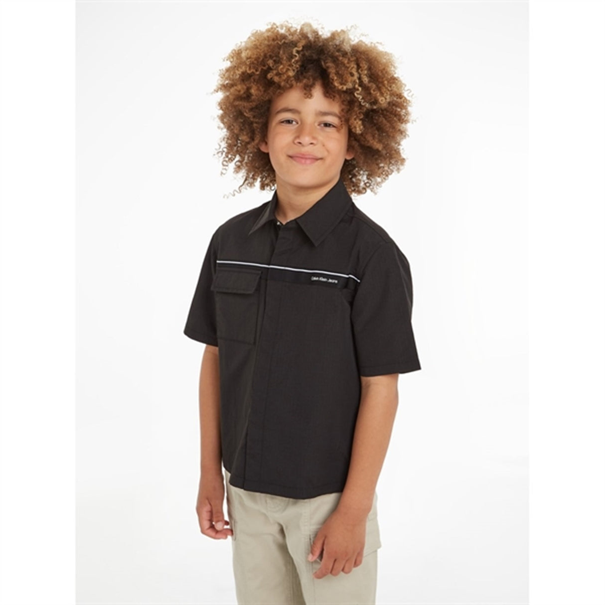 Calvin Klein Ripstop Tape Skjorte Ck Black