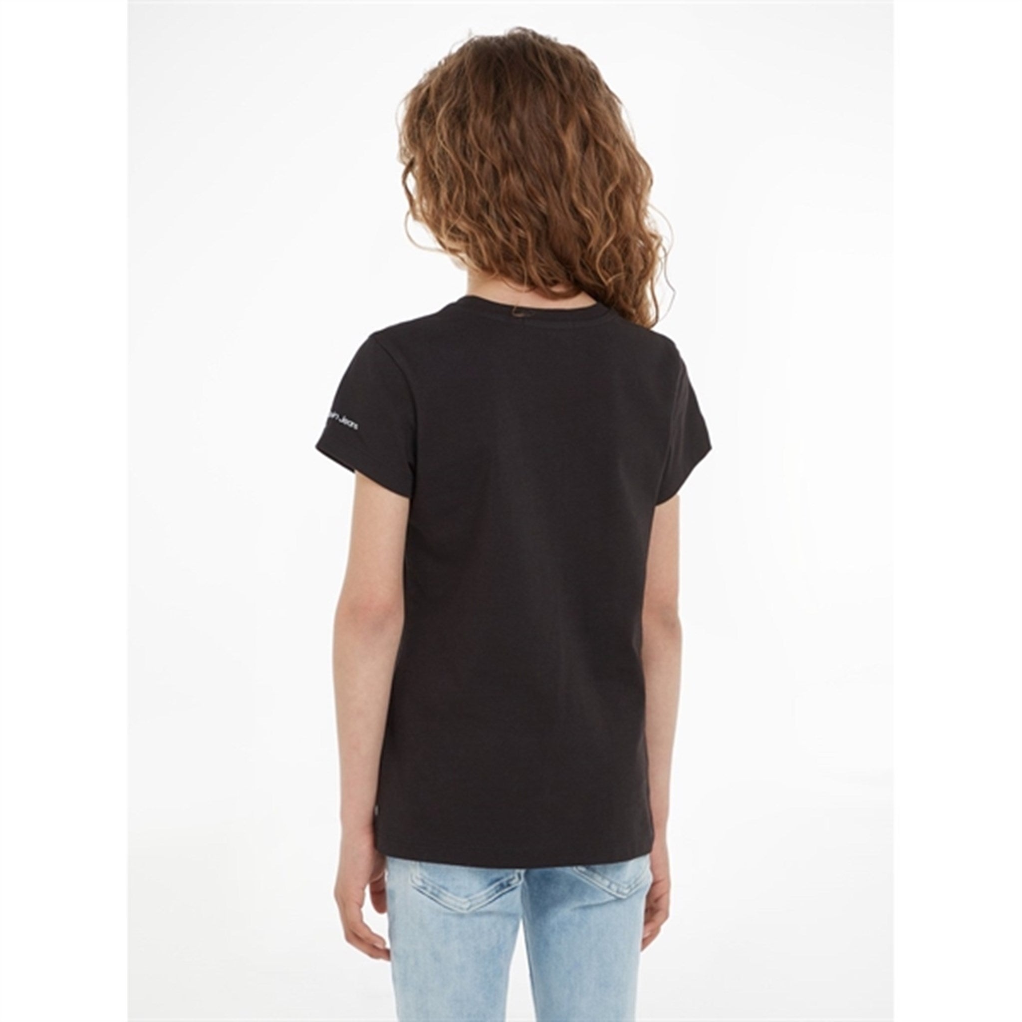 Calvin Klein Metallic Monogram Slim T-Shirt Ck Black 5