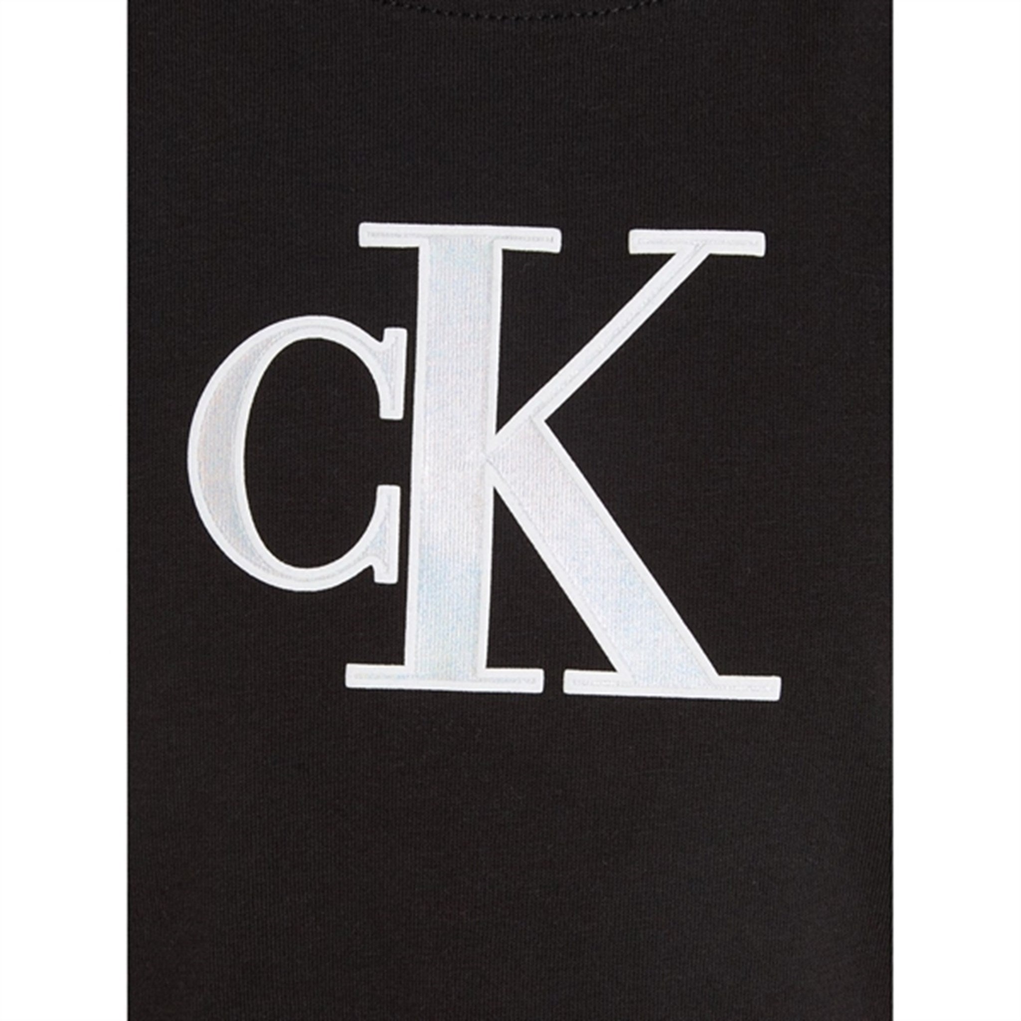 Calvin Klein Metallic Monogram Slim T-Shirt Ck Black 3