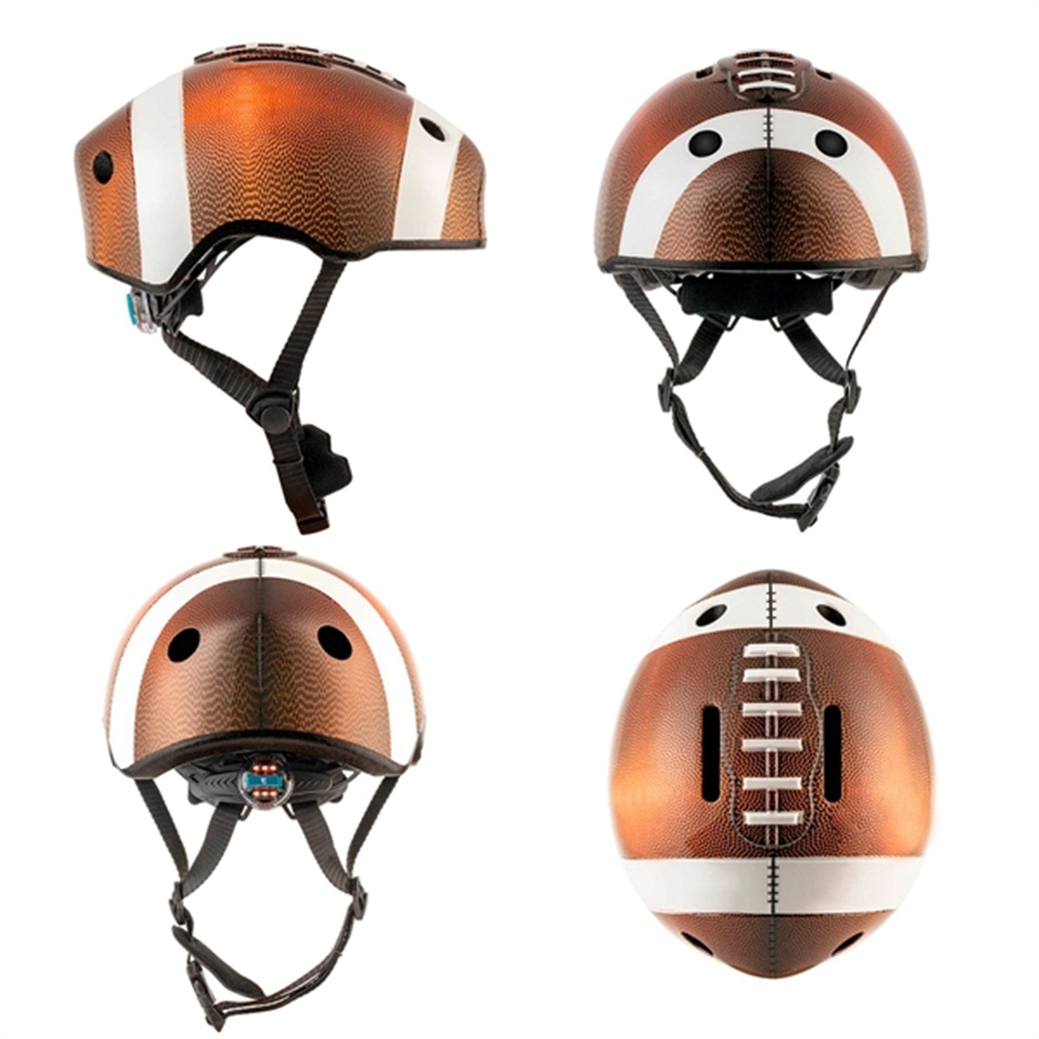 Crazy Safety Football Cykelhjelm Brown 5