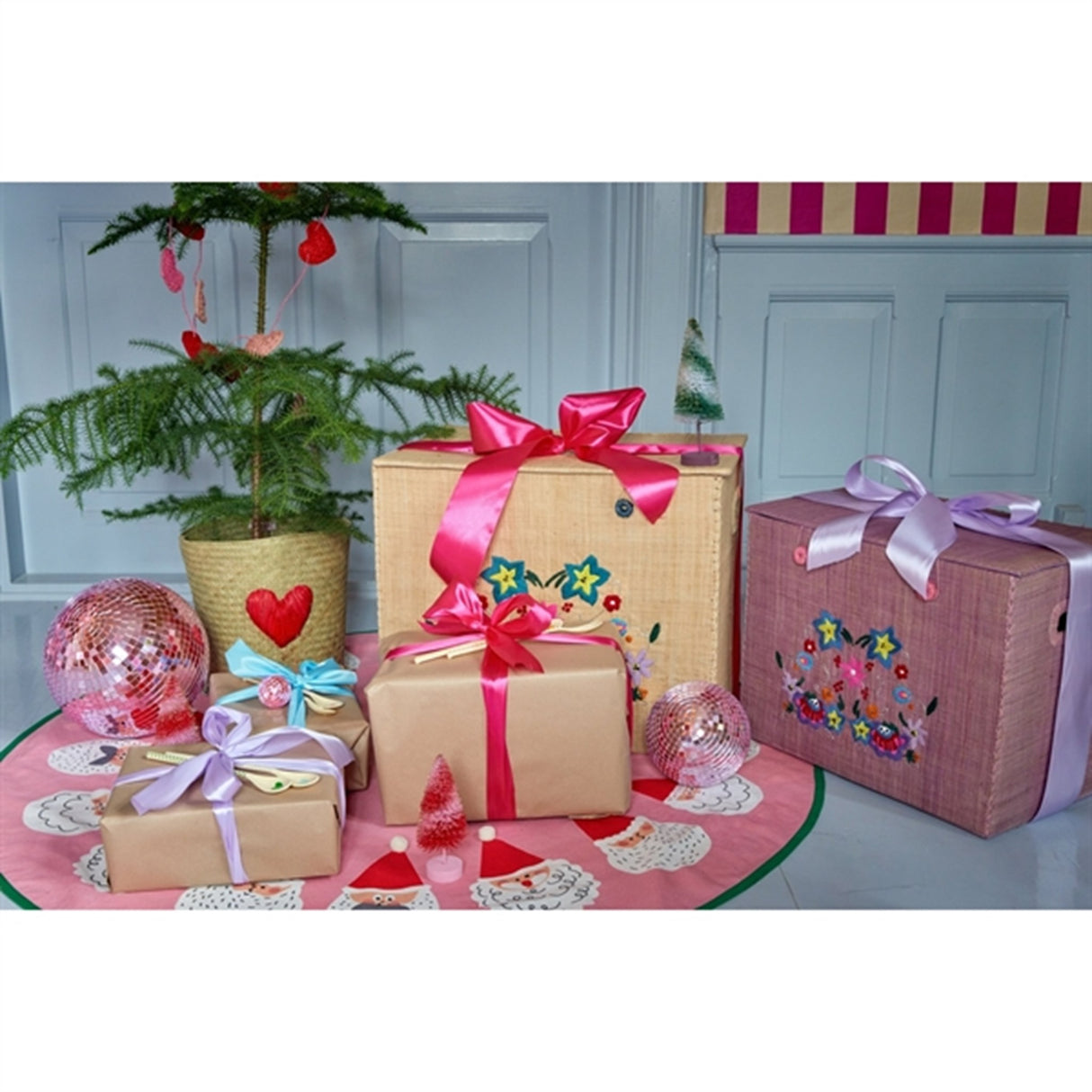 RICE Soft Pink Stor Diskokugle