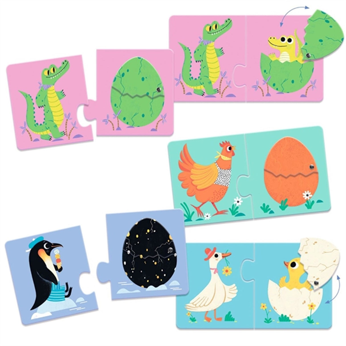 Djeco Lærespil Morsomme Egg