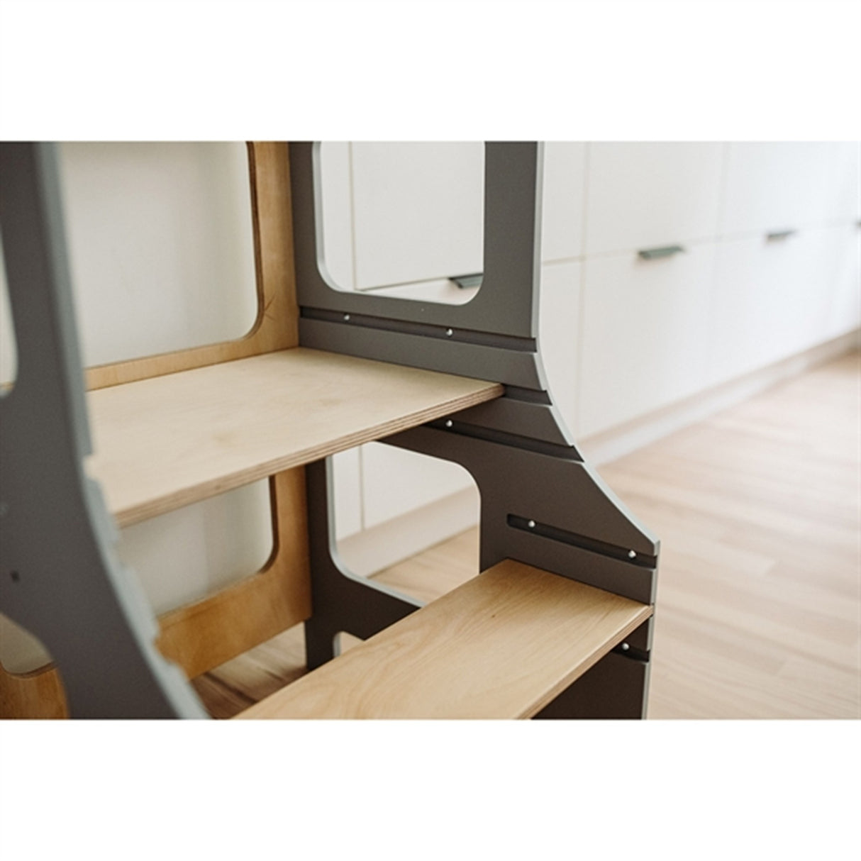 Duck Woodworks Foldable Kitchen Tower Grey 5