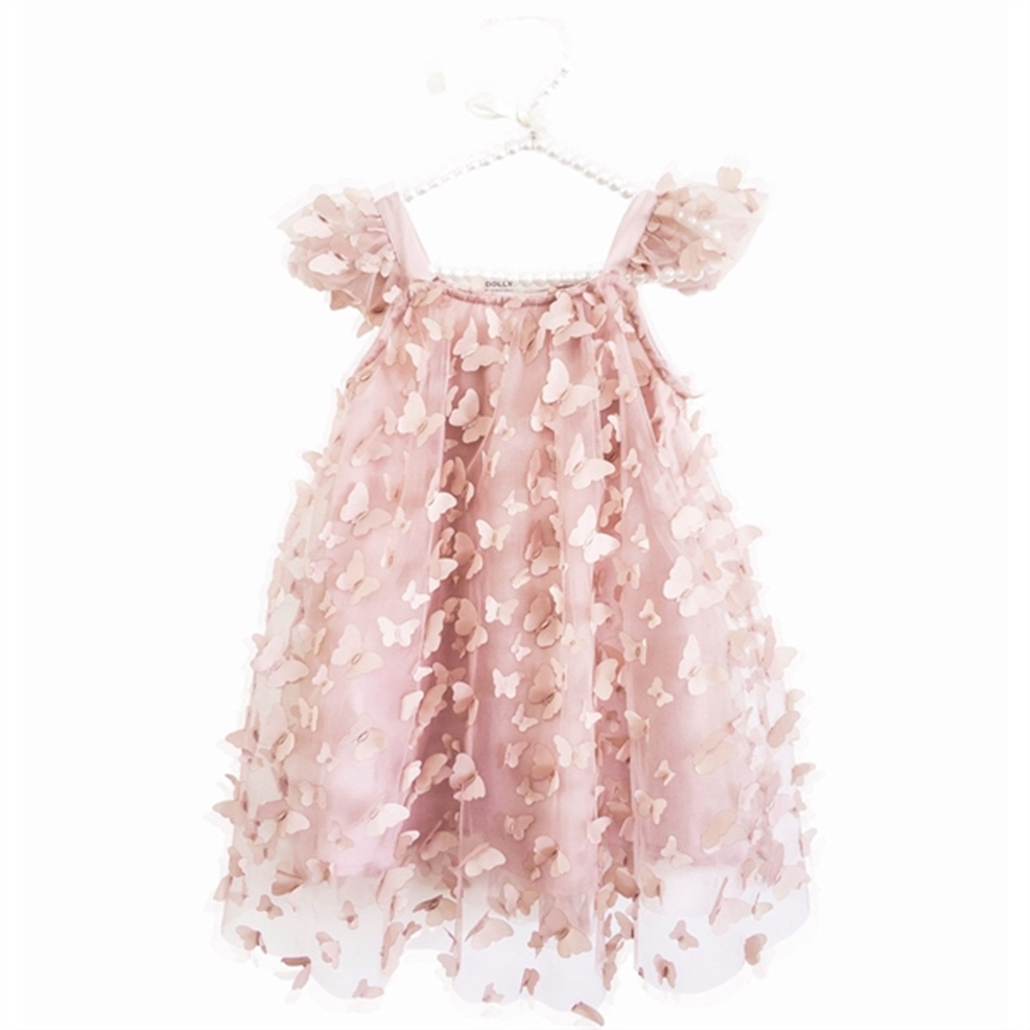 Dolly by Le Petit Allover Butterflies Tutu Kjole Pink