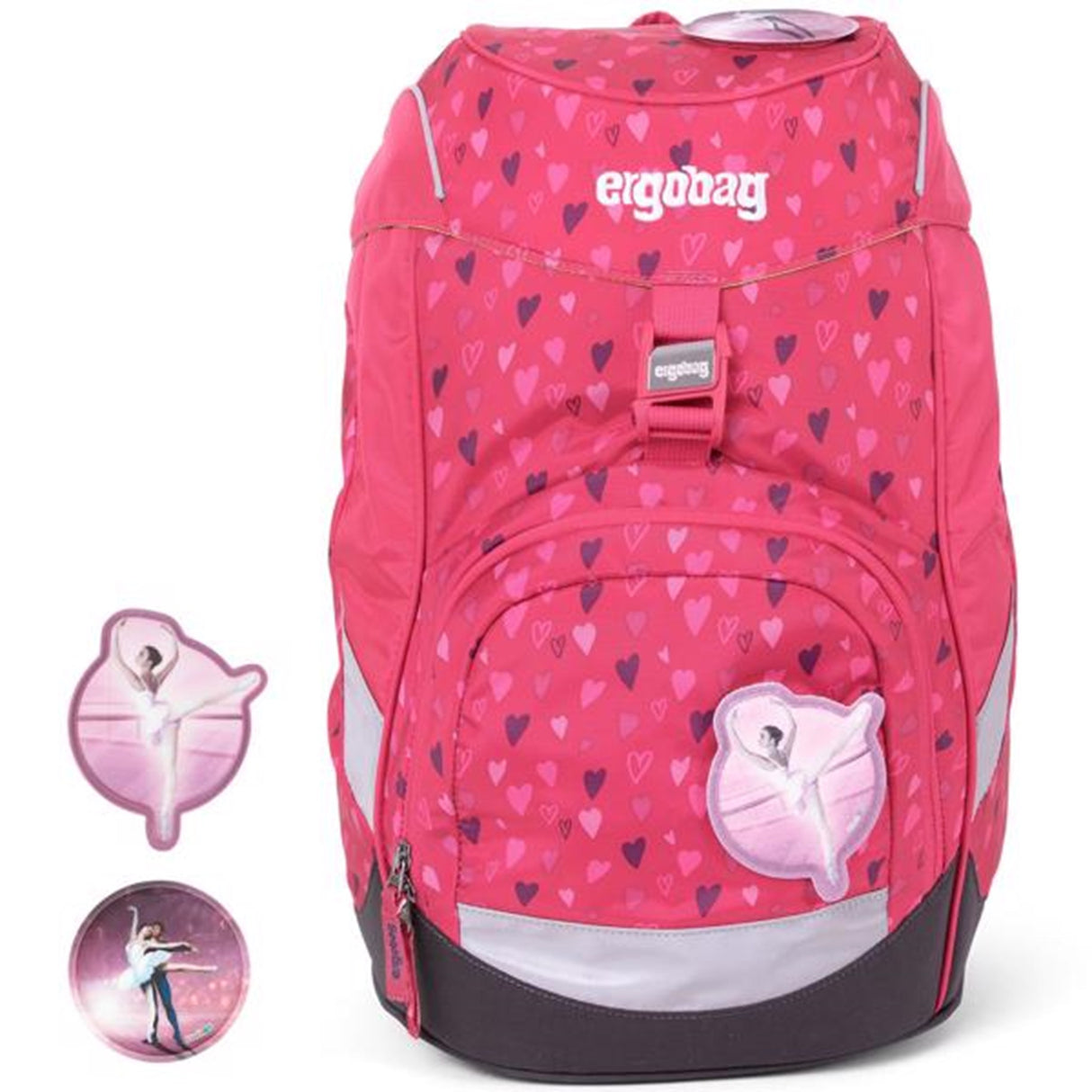 Ergobag Skoleveske Prime HorseshoeBear Pink Hearts