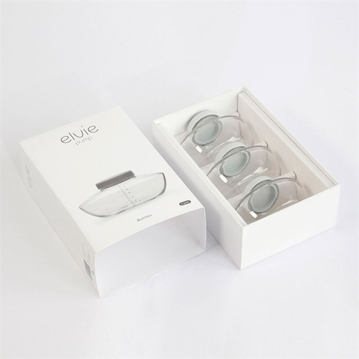 Elvie Flasker For Morsmelk 150 ml 3-Pakning White