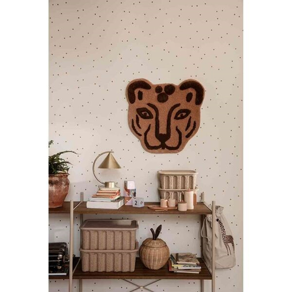 Ferm Living Leopard Head Floor / Wall Rug