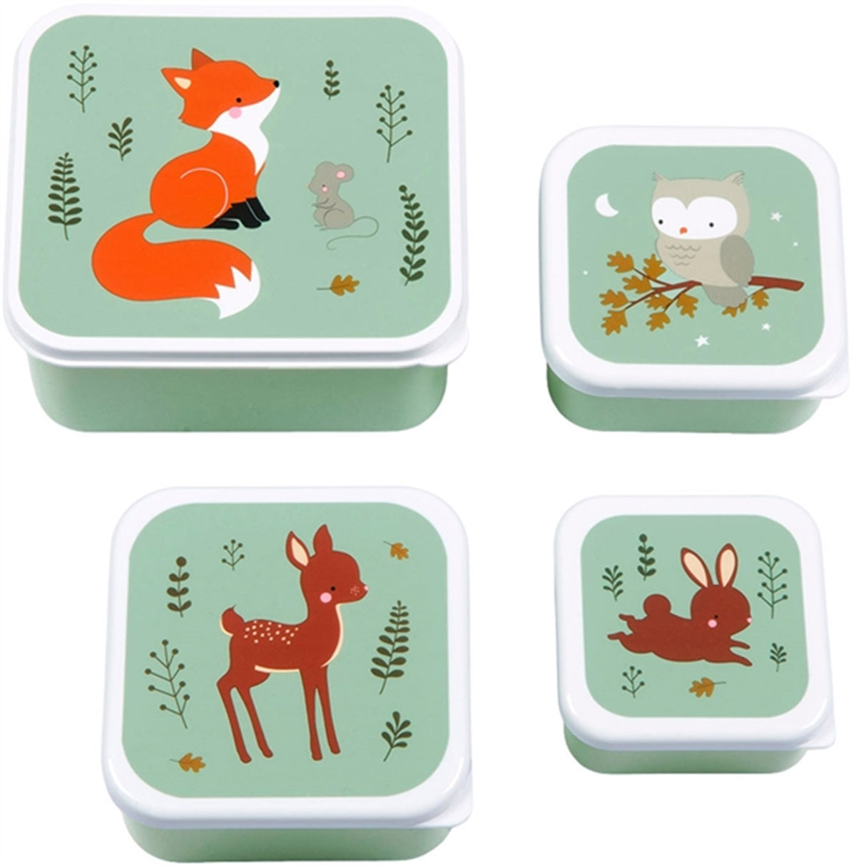 A Little Lovely Company Matkasse og Snackboks Forest Friends