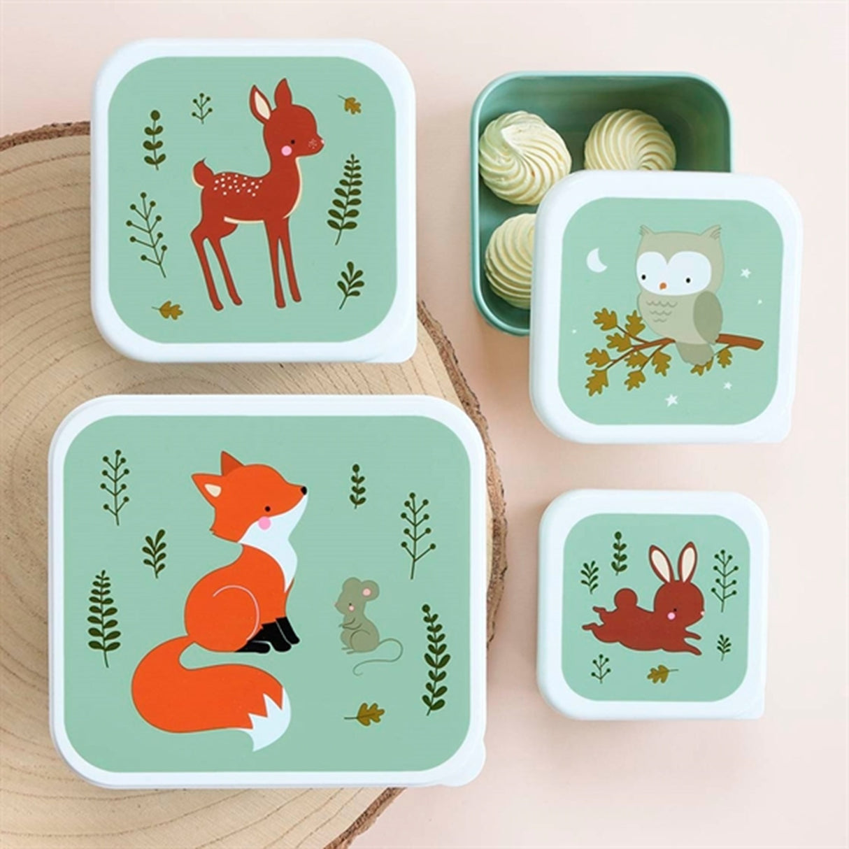 A Little Lovely Company Matkasse og Snackboks Forest Friends